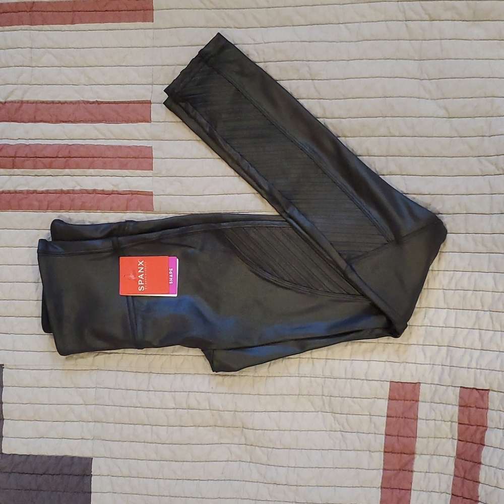SPANX Faux Leather Moto Legging
